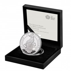 1 oz silver QUEEN'S BEAST 2021THE WHITE GREYHOUND OF RICHMOND £5 PROOF