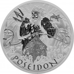PM 5 oz silver GODS OF OLYMPUS 2021 ZEUS BU $1 MINTAGE 450 !