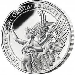 ST HELENA 1 oz silver The QUEEN'S VIRTUES VICTORY 2021 £100 proof VICTORIA CONCORDIA CRESCIT