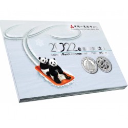 China 1 gr PLATINUM PANDA 2022 BU Yuan 500