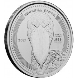  1 oz silver SHOEBILL STORK 2021 bu 1000 CFA