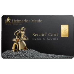 BAAR FINECARD 1 gr GOLD HEIMERLE & MEULE