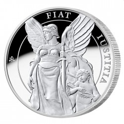 ST HELENA 1 oz silver The QUEEN'S VIRTUES JUSTICE 2022 £1 proof FIAT IUSTICIA