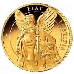 ST HELENA 1 oz GOLD The QUEEN'S VIRTUES JUSTICE 2022 £100 proof FIAT IUSTICIA