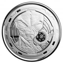 1 oz silver 5 CEDIS Ghana ALIEN 2022 BU