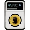 PM Lunar 3 RABBIT 1 oz GOLD 2023 BU $100 Australia PCGS MS 70