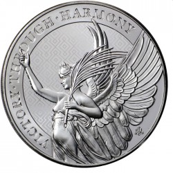 UK 5 oz silver Queen's Virtues VICTORY 2022 BU £5 