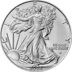 USA 1 oz silver U.S. Silver EAGLE 2024 $1 BU