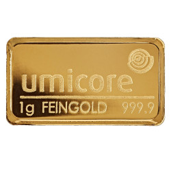GOLD BAR 1 gr gold UMICORE