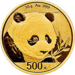 Gold CHINA PANDA 30 GR 2018
